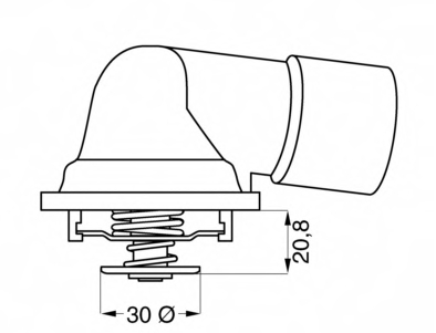 90502201 Opel termostato, refrigerante