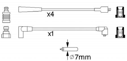 LS-01 Champion juego de cables de encendido