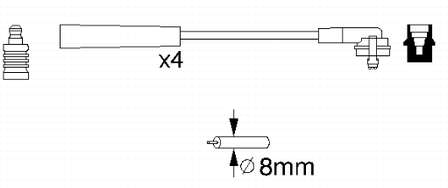 800940 Bremi juego de cables de encendido