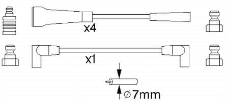 LS40 Champion juego de cables de encendido