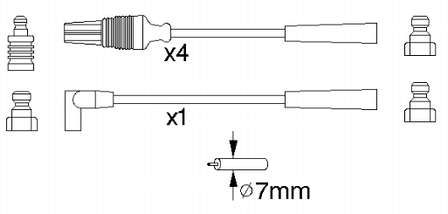 Juego de cables de encendido LS48 Champion