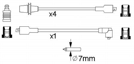 Juego de cables de encendido 5967C3 Peugeot/Citroen