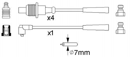 Juego de cables de encendido LS053 Champion