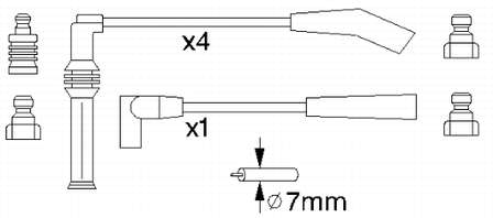 Juego de cables de encendido LS55 Champion