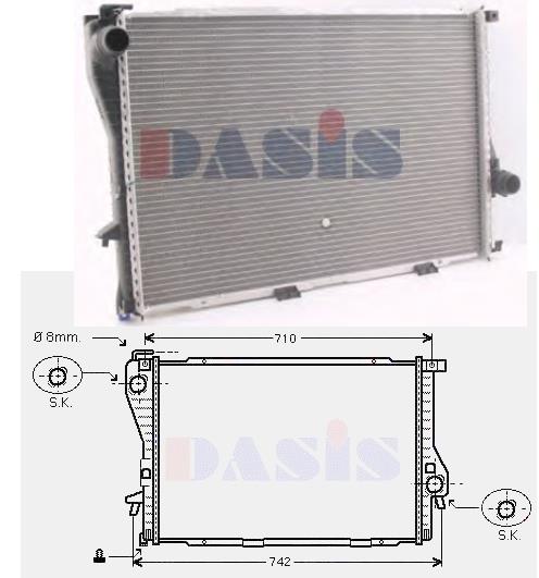 Radiador 17111436060 BMW