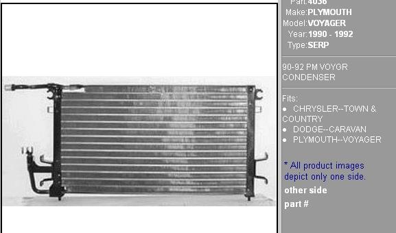 5012649AA Chrysler condensador aire acondicionado