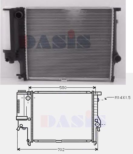 Radiador refrigeración del motor 17101247376 BMW