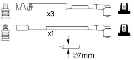 Juego de cables de encendido 833 NGK