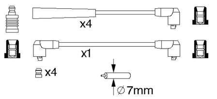 Juego de cables de encendido LS112 Champion