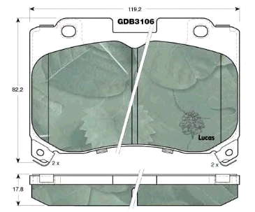 0446520100 Toyota pastillas de freno delanteras