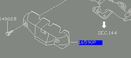 165904N100 Nissan proteccion del colector de escape ( escudo termico )