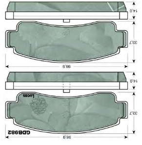 4406073A85 Nissan pastillas de freno traseras