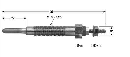 MD014997 Mitsubishi bujía de precalentamiento