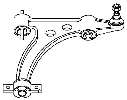 Barra oscilante, suspensión de ruedas delantera, inferior derecha 60627291 Fiat/Alfa/Lancia