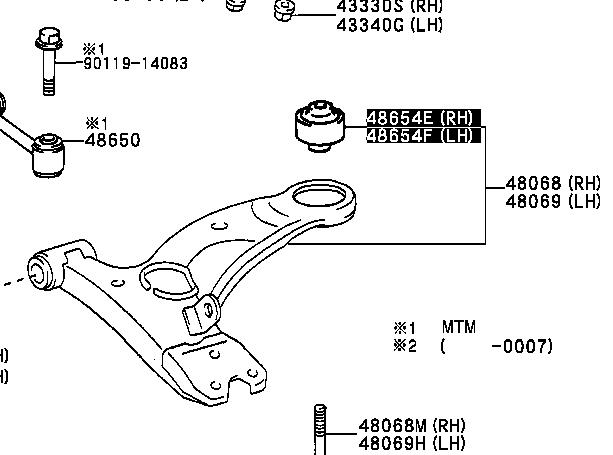 Silentblock de brazo de suspensión Toyota 4806105010 precio, desde 7,40 EUR
