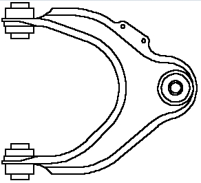 Brazo superior derecho de la suspensión delantera Honda 51450S84A01