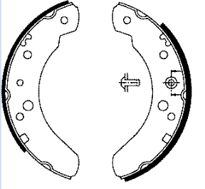 6150091 Ford zapatas de frenos de tambor traseras
