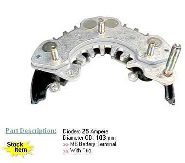 IHR757 Transpo alternador diodo puente rectificador