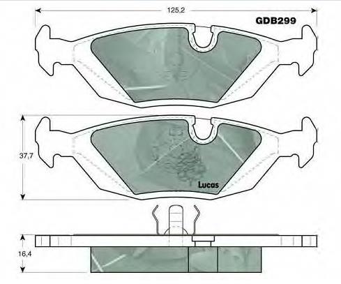 Pastillas traseras BMW 34211158912