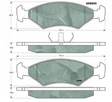 1595523 Ford pastillas de freno delanteras