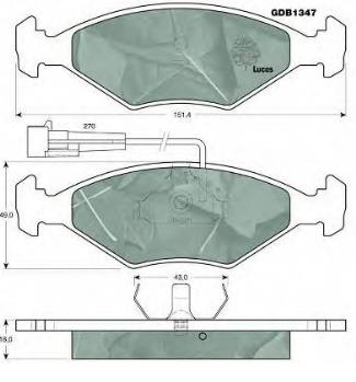 71738153 Fiat/Alfa/Lancia pastillas de freno delanteras