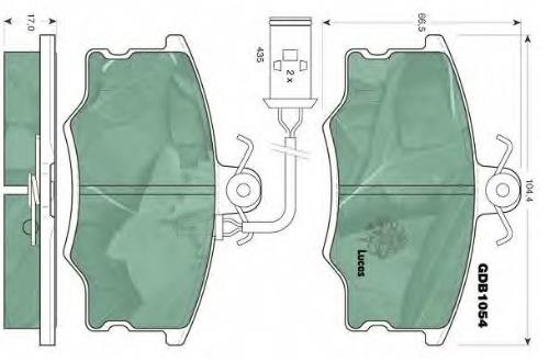 Pastillas de freno delanteras 60760114 Fiat/Alfa/Lancia