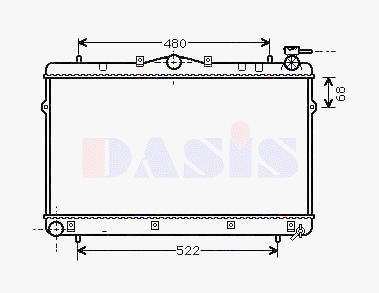 Radiador refrigeración del motor 2531025300 Hyundai/Kia