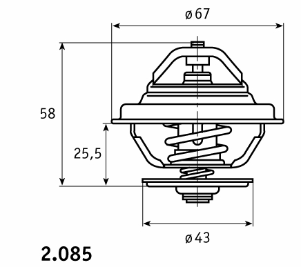 Termostato, refrigerante DTM82459 Denso