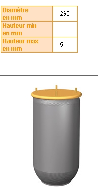 3813 K Airtech muelle neumático, suspensión, eje trasero