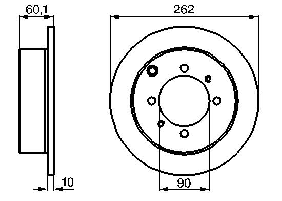 MB668083 Mitsubishi Freno de disco trasero