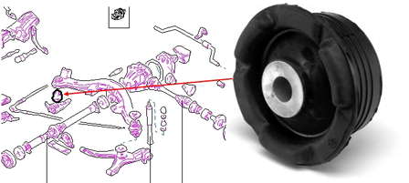 90250986 Opel Silentblock del puente trasero