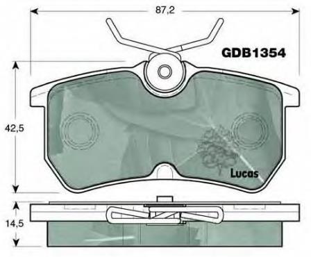 1107698 Ford pastillas de freno traseras