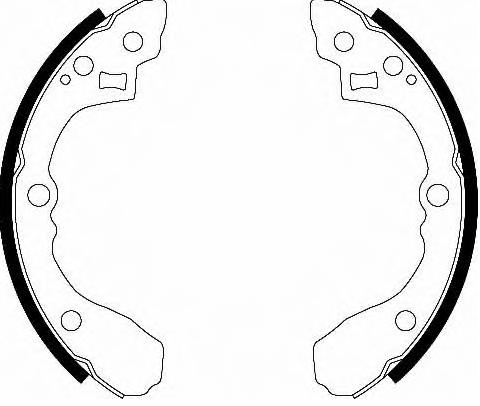 ADM54106AF Blue Print zapatas de frenos de tambor traseras