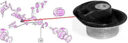 Silentblock del subchasis trasero VAG 3A0501541 precio, desde 7,40 EUR