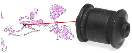 Comprar 251501131A VAG Buje del brazo inferior trasero