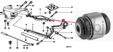Buje de mangueta trasera BMW 33321138722 precio, desde 13,82 EUR