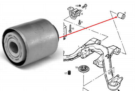 0402649 Opel suspensión, cuerpo del eje trasero