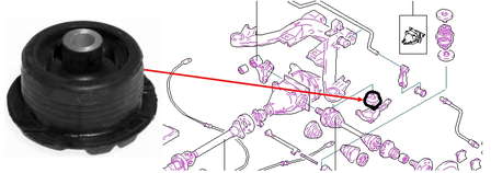 90447156 Opel suspensión, cuerpo del eje trasero