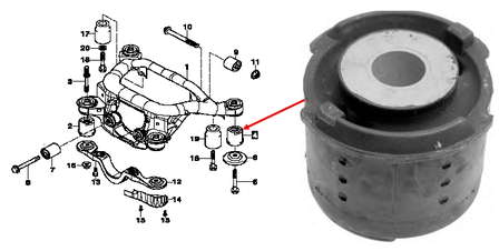 Silentblock del subchasis trasero BMW 33311092517 precio, desde 13,67 EUR