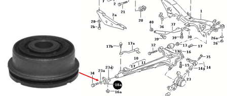 silentblock del eje trasero VAG 4A0511247B