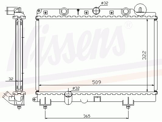 GRD1076 Rover radiador refrigeración del motor