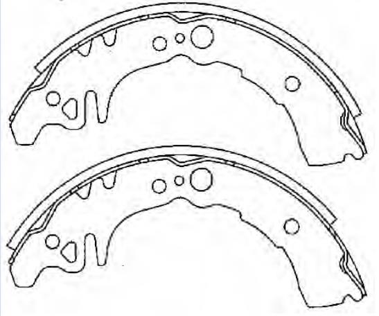 0449597206000 Daihatsu zapatas de frenos de tambor traseras