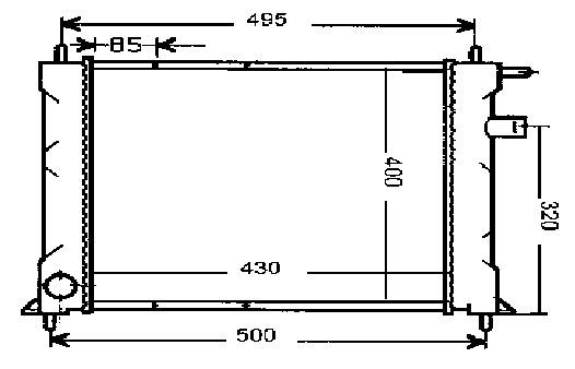 Radiador refrigeración del motor 50128A NRF