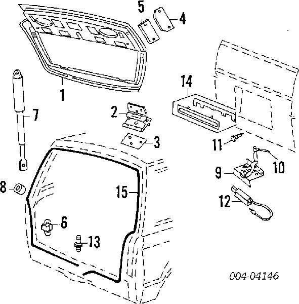 Cilindro de cierre, cerradura de maletero para Dodge Grand Caravan (US)