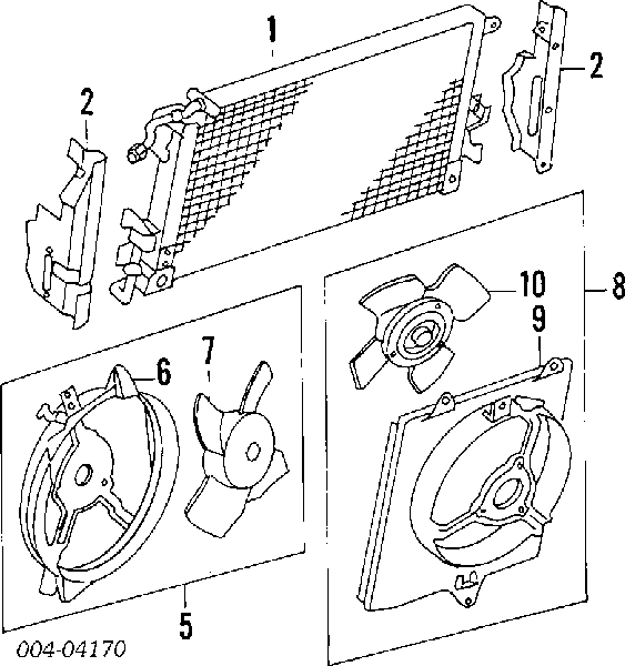 Radiador de aire acondicionado para Mitsubishi Lancer (C1V, C3V)