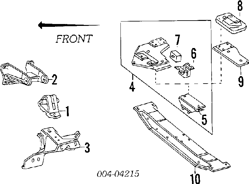 52000141 Chrysler almoahada (soporte Del Motor Izquierda / Derecha)