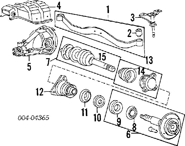 Cojinete de rueda trasero interior KMT191613 Fiat/Alfa/Lancia