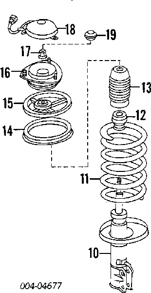 Amortiguador strut delantero Mitsubishi 3000 GT (Z16A)