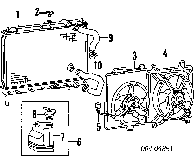 Radiador refrigeración del motor ADC49814 Blue Print