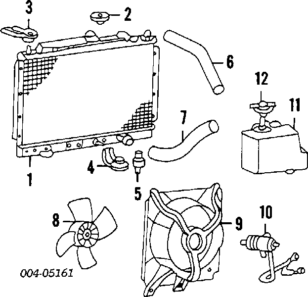 Radiador refrigeración del motor ADC49812 Blue Print